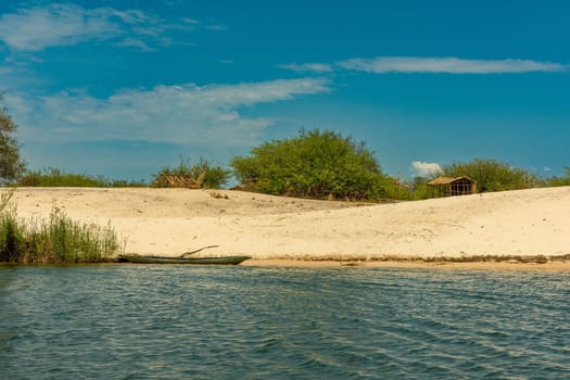 Sand dune landscape on the banks of the Zambezi River, Botswana