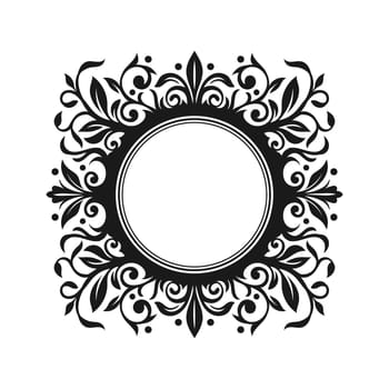 Decorative line art frames for design template. Elegant element for design in Eastern style