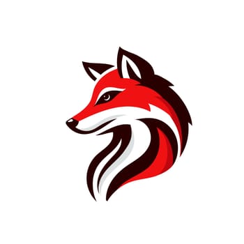 creative fox head mascot symbol vector illustration