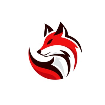 creative fox head mascot symbol vector illustration