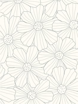 Tropical leaves background for paper card , luxury botanical nature leaf design, vector background with blooming flower lines. Hand drawn, suitable for fabric design, print, cover, banner and invitations.