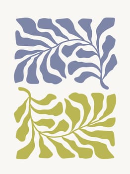 Floral abstract trendy creative art Abstract art posters template. Modern trendy Matisse minimal style.