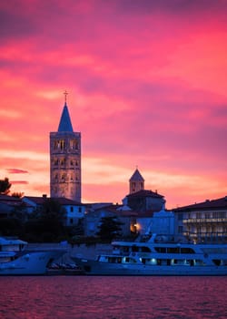 Town of Rab at sunset with dramatic sky