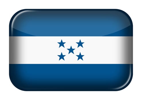 A Honduras web icon rectangle button with clipping path 3d illustration