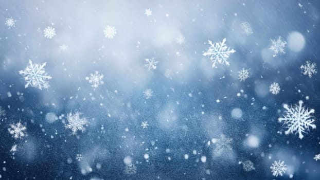 Winter background with snowflakes. Christmas and New Year concept. AI generated