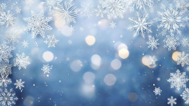 Winter background with snowflakes. Christmas and New Year concept. AI generated