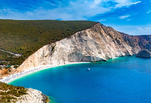 Porto Katsiki Beach, on the coast of Lefkada, in the Ionian Islands of Greece