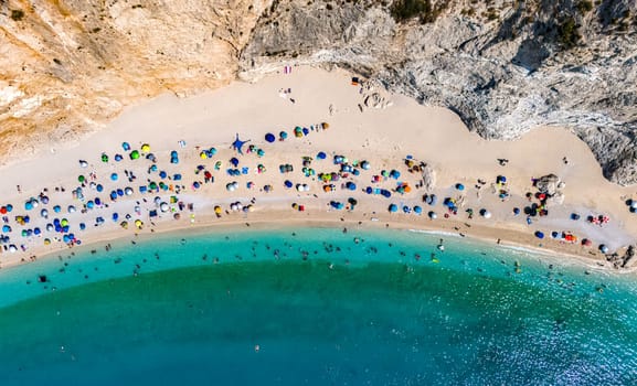 Porto Katsiki Beach, on the coast of Lefkada, in the Ionian Islands of Greece