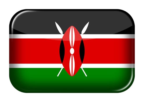 A Kenya web icon rectangle button with clipping path