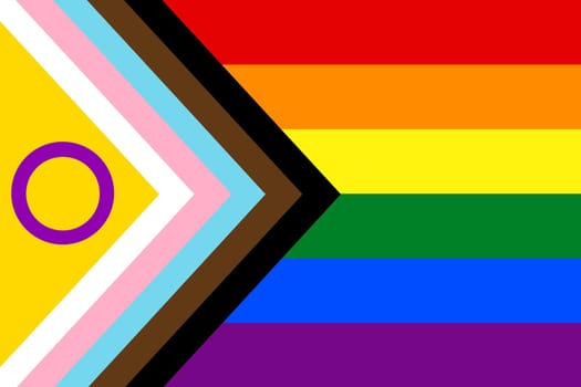 An Intersex inclusive pride flag background Illustration