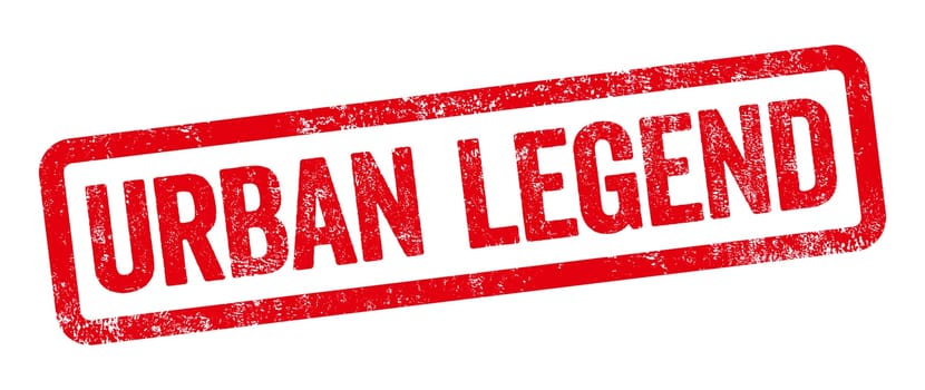 Red stamp on a white background - Urban Legend