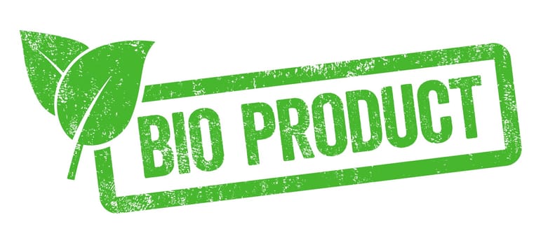 Green stamp isolated on a white background - Bio product