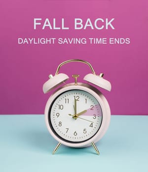 End of daylight saving time in fall, winter time changeover, alarm clock, autumn season