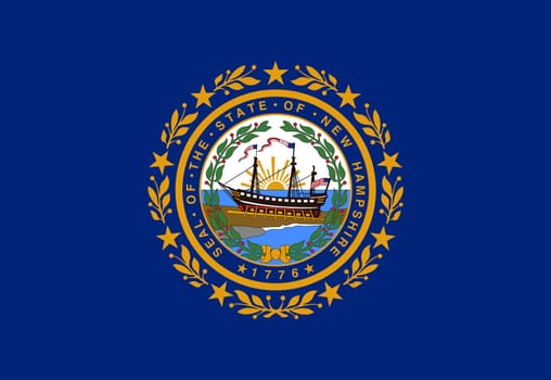 A New Hampshire State Flag background illustration