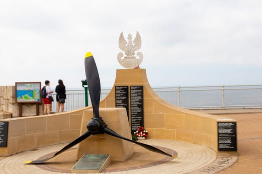 Gibraltar, United Kingdom, May 22, 2019. Sikorski memorial at Europa point. Sikorski was the first prime minister and commander-in-chief of the Polish army. Died in an aeroplane accident in 1943.