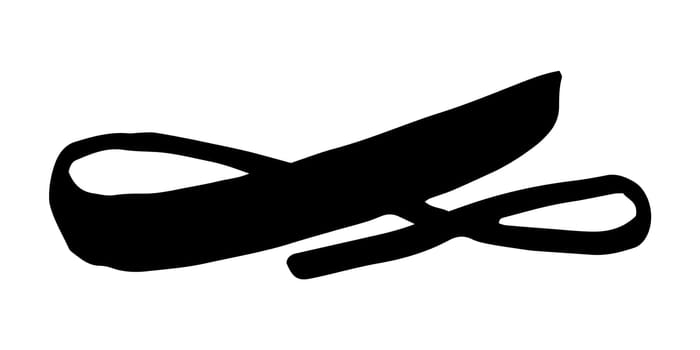 Infinity symbol hand painted with grunge brush stroke and black paint. Vector illustration.