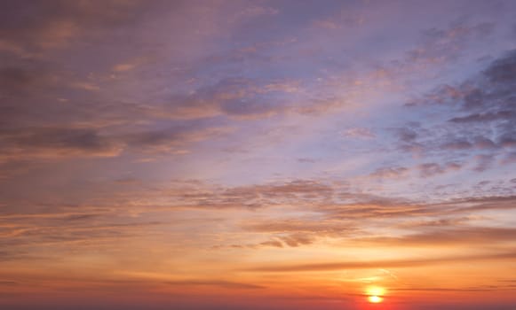 Beautiful dramatic scenic sunset sky background