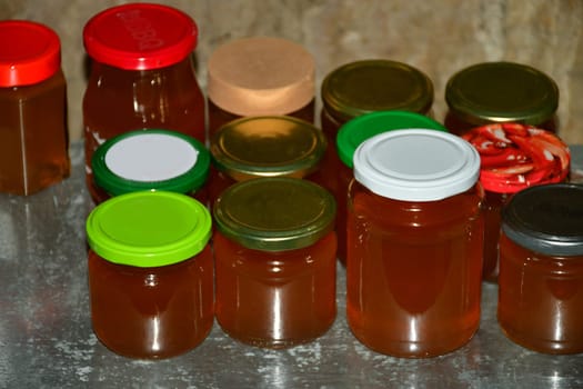 pear jelly in a German cellar in autumn