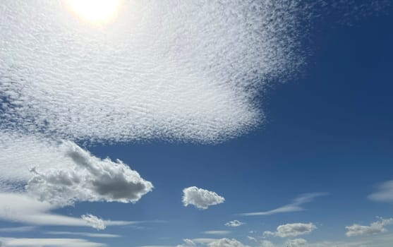 Fleecy clouds,Cirrocumulus undulatus,herald rain