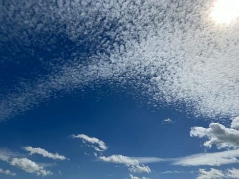 Fleecy clouds,Cirrocumulus undulatus,herald rain