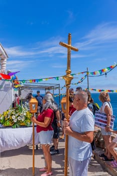 Berlenga island, Portugal: June 22, 2024: Festival in Honor of Saint John the Baptist, in Berlenga island, Peniche. Portugal