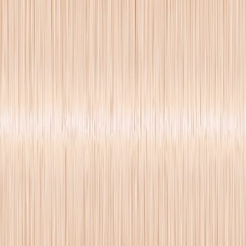 Realistic blond straight hair texture with glossy shiny detail. Vector illustration.