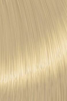 Realistic blond straight hair lock texture with glossy shiny detail. Vector illustration.