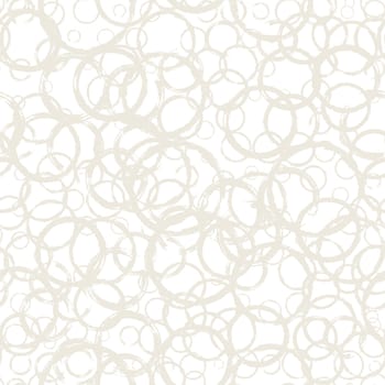 Seamless pattern with hand painted ink circles. Graphic design element for poster, stationary, fabric, scrapbook, baby shower card, wedding invitation. Grunge brush stroke texture. Vector illustration