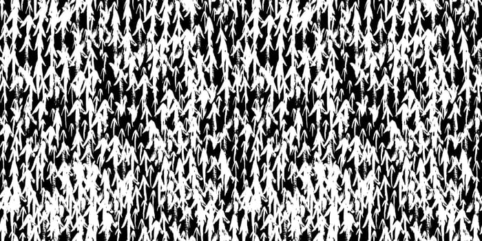 Seamless pattern with random arrows going up . Black white random brush strokes. Vector illustration