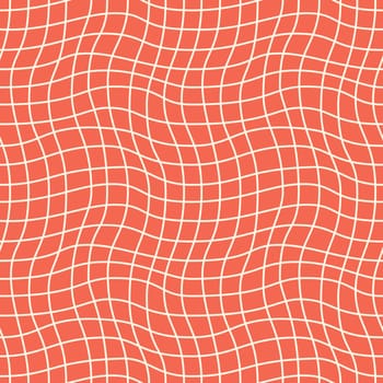 Seamless geometric pattern. Waves and circles in black and white. Vector illustration