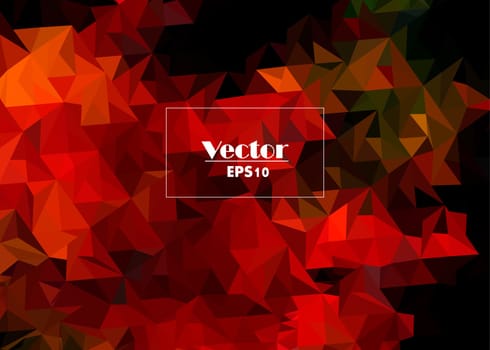 A red background with triangles and the word "Vector"" in white. The image is abstract and has a bold, modern feel"