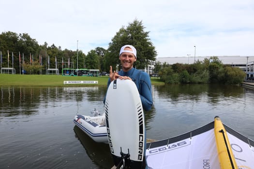 Kitsurfer Ben Beholz gives taster courses and does show acts  The 63rd Interboot 2024 trade fair in Friedrichshafen has opened