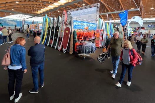 Visitors at the 63rd Interboot 2024 trade fair in Friedrichshafen,which opened on Wednesday and runs until Sunday