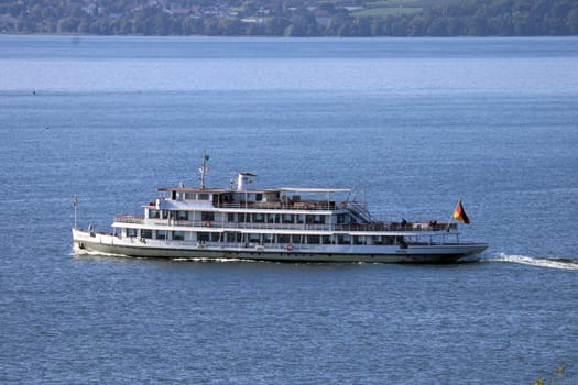 Autumn atmosphere on Lake Constance,view from Hagnau over the vineyards/vineyards to Lake Constance