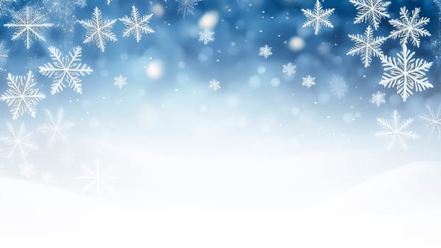 Winter background with snowflakes. Christmas and New Year concept. AI generated