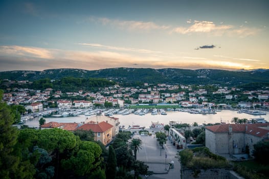 Marina at city of Rab, Rab island Croatia