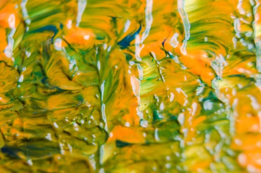 Close up of multicolored watercolor painting suitable for wallpaper background.