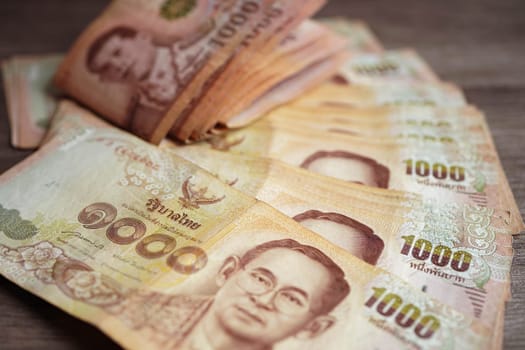 Thai baht banknote money, investment economy, accounting business and banking.