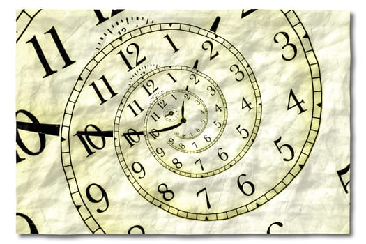 Creative image - hypnotic clock background. Concept of hypnosis, subconscious, suggestion.