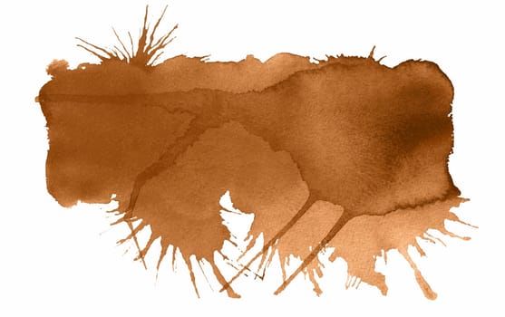 Brown watercolor vector graphic element