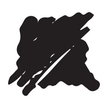 Grunge square hand painted with ink paint, isolated on white background. Vector illustration