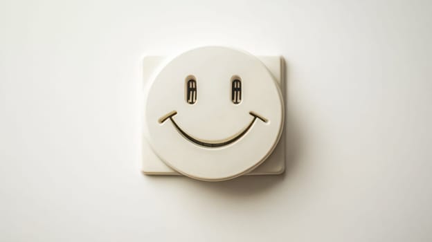 Smoke detector on a white wall ensures safety at home by quickly detecting smoke and providing a warning, giving peace of mind and safeguarding property