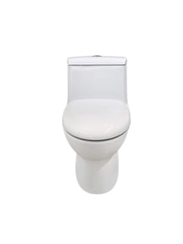 Toilet bowls on white background