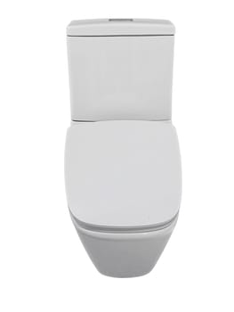 Toilet bowls on white background
