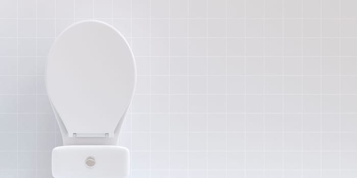 Top view of toilet bowl in the bathroom