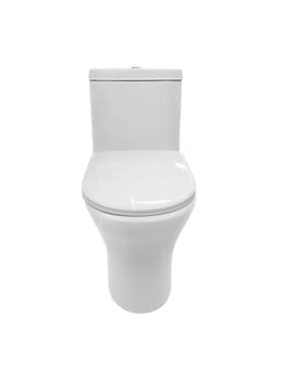 Toilet bowls on white background