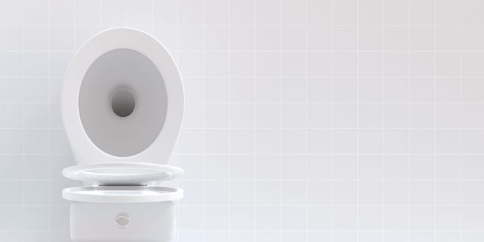 Top view of toilet bowl in the bathroom