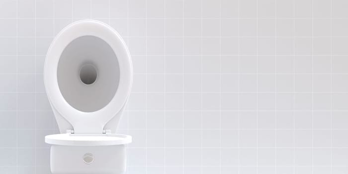 Top view of toilet bowl in the bathroom