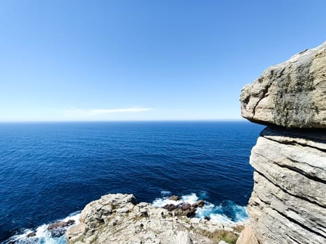 Cape Tourinan shoreline landscape, Galicia, Spain. Spanish panorama