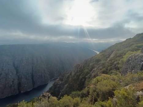 Ribeira Sacra beautiful landscape, Galicia, Spain panorama.